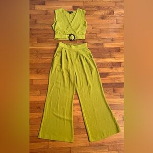 Tulle Chartreuse Pants Set